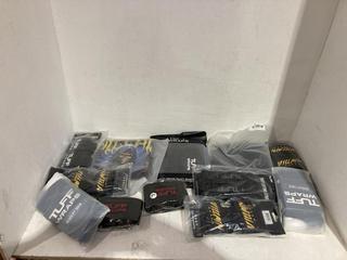 Lot 223  
            Birmingham SR108 - Parcel Delivery Only 
                
BOX OF TUFFWRAPS GYM STRAPS & GEAR TO INCLUDE TUFFWRAPS 22" CUFFS