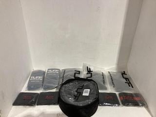 Lot 224  
            Birmingham SR108 - Parcel Delivery Only 
                
BOX OF TUFFWRAPS GYM STRAPS & GEAR TO INCLUDE TUFFWRAPS 22" CUFFS