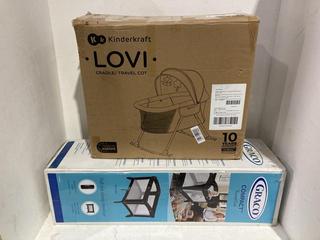 Lot 265  
            Birmingham SR108 - Parcel Delivery Only 

                
2 X ITEMS TO INCLUDE LOVI CRADLE TRAVEL COT