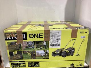 Lot 266  
            Birmingham SR108 - Parcel Delivery Only 

                
RYOBI ONE + 18V CORDLESS LAWNMOWER & GRASS TRIMMER