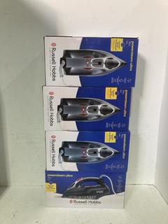Lot 317  
            Birmingham SR108 - Parcel Delivery Only 

                
4 X RUSSELL HOBBS POWERSTEAM ULTRA BLACK IRON (OVERSTOCK)