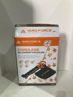 Lot 320  
            Birmingham SR108 - Parcel Delivery Only 

                
YARDFORCE CORDLESS BLOWER/VACUUM