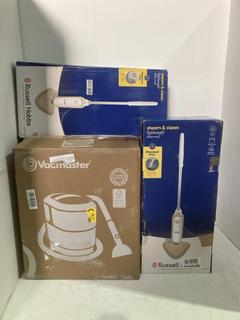 Lot 326  
            Birmingham SR108 - Parcel Delivery Only 

                
3 X ITEMS TO INCLUDE RUSSELL HOBBS STEAM & CLEAN LIGHTWEIGHT STEAM MOP
