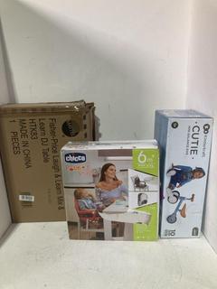 Lot 329  
            Birmingham SR108 - Parcel Delivery Only 

                
3 X ITEMS TO INCLUDE KINDERKRAFT CUTIE MINI BALANCE BIKE