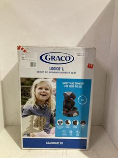 Lot 380  
            Birmingham SR108 - Parcel Delivery Only 
                
GRACO LOGICO L HIGHBACK BOOSTER CAR SEAT