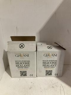 Lot 392  
            Birmingham SR108 - Parcel Delivery Only 
                
QTY OF GUAVANI MULTI-PURPOSE SILICONE SEALANT SILVER GREY