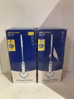 Lot 394  
            Birmingham SR108 - Parcel Delivery Only 
                
2 X ITEMS TO INCLUDE RUSSELL HOBBS STEAM AND CLEAN LIGHTWEIGHT STEAM MOP