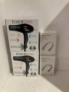 Lot 397  
            Birmingham SR108 - Parcel Delivery Only 
                
4 X ITEMS TO INCLUDE T36 BLADELESS NECK COOLER