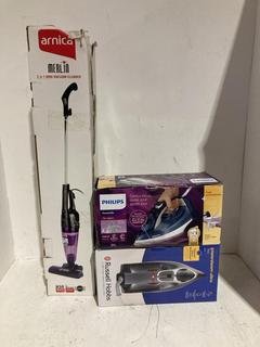Lot 408  
            Birmingham SR108 - Parcel Delivery Only 
                
3 X ITEMS TO INCLUDE RUSSELL HOBBS POWER STEAM ULTRA BLACK IRON