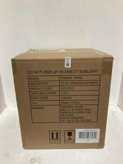 Lot 417  
            Birmingham SR108 - Parcel Delivery Only 
                
TOMMEE TIPPEE UV STERILISER 2.0 WHITE BABY BOTTLE CLEANER