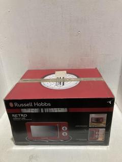 Lot 479  
            Birmingham SR108 - Parcel Delivery Only 

                
RUSSELL HOBBS RETRO COMPACT RED MANUAL MICROWAVE