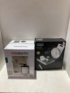Lot 481  
            Birmingham SR108 - Parcel Delivery Only 
                
2 X ITEMS TO INCLUDE JOSEPH JOSEPH EXTEND STEEL DISH RACK WITH DRAINING SPOUT