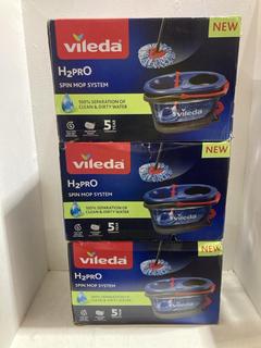 Lot 589  
            Birmingham SR108 - Parcel Delivery Only 

                
3 X VILEDA H2PRO SPIN MOP SYSTEM