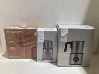Lot 619  
            Birmingham SR108 - Parcel Delivery Only 

                
3 X ITEMS TO INCLUDE JOHN LEWIS & PARTNERS KENWOOD MIX GO HAND MIXER