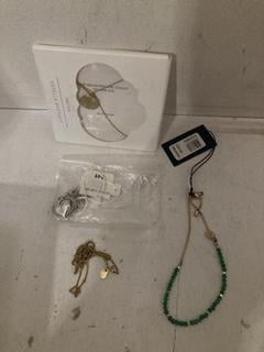 Lot 62  
            Birmingham SR108 - Parcel Delivery Only 
                
4 X ITEMS TO INCLUDE JOHN LEWIS & PARTNERS ESTELLA BARTLETT GREEN /GOLD BRACELET ...