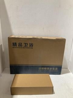 Lot 702  
            Birmingham SR108 - Parcel Delivery Only 
                
2 X ITEMS TO INCLUDE BOUTIQUE BATHROOM FLAT HEAD BLACK SHOWER HEAD FAUCET