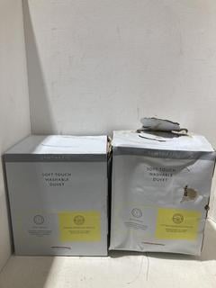 Lot 713  
            Birmingham SR108 - Parcel Delivery Only 
                
2 X JOHN LEWIS & PARTNERS SYNTHETIC SOFT TOUCH WASHABLE DUVET