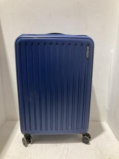 Lot 718  
            Birmingham SR108 - Parcel Delivery Only 
                
JOHN LEWIS & PARTNERS AMERICAN TOURISTER DARK BLUE HARD SHELL SMALL SUITCASE