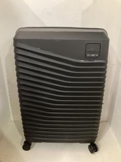 Lot 77  
            Birmingham SR108 - Parcel Delivery Only 
                
SAMSONITE BLACK HARDSHELL LARGE SUITCASE ORIGINAL RRP £169