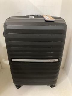 Lot 80  
            Birmingham SR108 - Parcel Delivery Only 
                
SAMSONITE NEO FLUX SPINNER-M EXPANDABLE BLACK HARDSHELL SUITCASE LARGE ORIGINAL R...