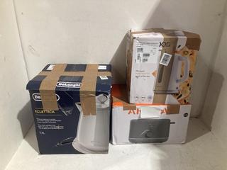 Lot 841  
            Birmingham SR108 - Parcel Delivery Only 
                
3 X JOHN LEWIS & PARTNERS ITEMS TO INCLUDE DELONGHI ECLETTICA 1.7L COFFEE MAKER