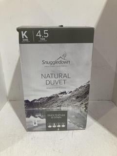 Lot 890  
            Birmingham SR108 - Parcel Delivery Only 
                
JOHN LEWIS & PARTNERS SNUGGLE DOWN DUCK FEATHER DOWN NATURAL DUVET