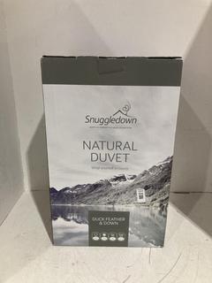 Lot 974  
            Birmingham SR108 - Parcel Delivery Only 
                
JOHN LEWIS & PARTNERS SNUGGLE DUCK FEATHER & DOWN NATURAL DUVET
