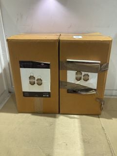 Lot 145  
            Birmingham - Collection Only 

                
DAVID PHILLIPS 2 X FIFTY-FIVE-SOUTH ENZO LARGE WIRE LANTERN