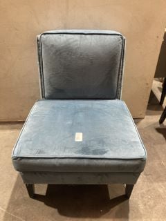 Lot 14  
            Birmingham - Collection or Delivery 

                
DAVID PHILLIPS OCCASIONAL VELVET CHAIR IN OCEAN