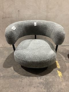 Lot 21  
            Birmingham - Collection or Delivery 

                
DAVID PHILLIPS PIPER OCCASIONAL CHAIR IN GREY FLEECY UPHOLSTERY