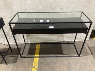 Lot 44  
            Birmingham - Collection Only 

                
DAVID PHILLIPS DRIFT CONSOLE BLACK/GLASS RRP £552