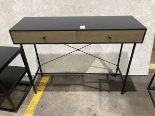 Lot 45  
            Birmingham - Collection or Delivery 

                
DAVID PHILLIPS FABIEN CONSOLE TABLE BLACK/OAK RRP £399