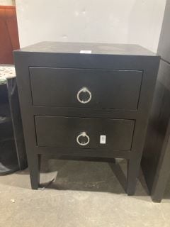 Lot 64  
            Birmingham - Collection or Delivery 

                
DAVID PHILLIPS CHELSEA 2 DRAWER BEDSIDE TABLE IN WENGE RRP £265