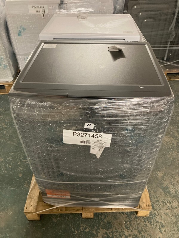 Lot 22  
            Nottingham SR3 - Delivery Or Collection 

                
1X PALLET WITH TOTAL RRP VALUE OF £760 TO INCLUDE 1X HOTPOINT CONDENSOR MODEL NO ...