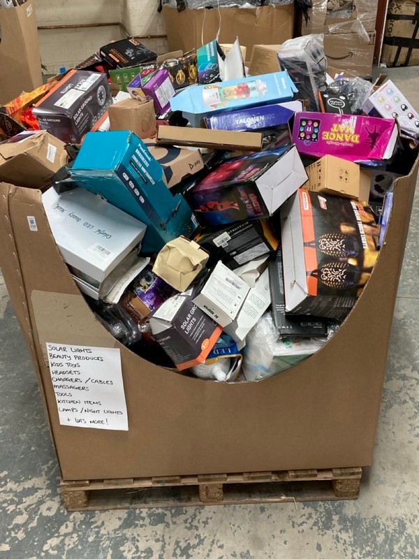 Lot 258  
            Nottingham SR6 - Delivery Or Collection 

                
PALLET OF ITEMS TO INC BEAUTY PRODUCTS, KIDS TOYS, SOLAR LIGHTS AND MASSAGERS (AL...
