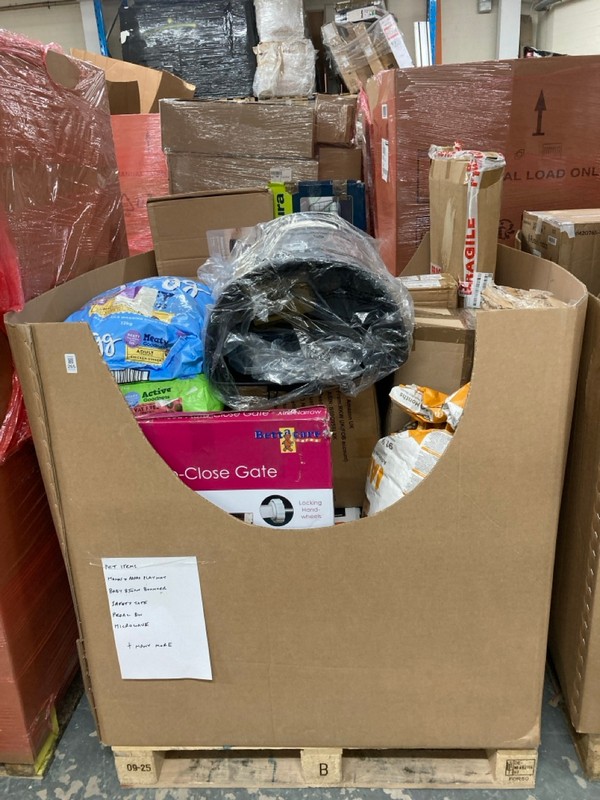 Lot 265  
            Nottingham SR6 - Delivery Or Collection 

                
PALLET OF ITEMS TO INC PET ITEMS, MICROWAVE, PEDAL BIN AND BABY ITEMS (ALL ITEMS ...