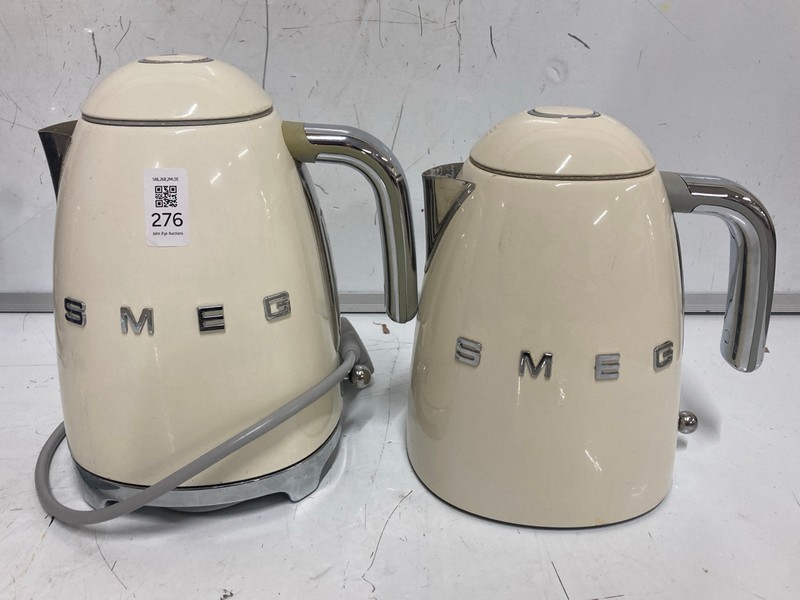 Lot 276  
            Nottingham SR6 - Delivery Or Collection 

                
2 X SMEG RETRO KETTLES IN CREAM