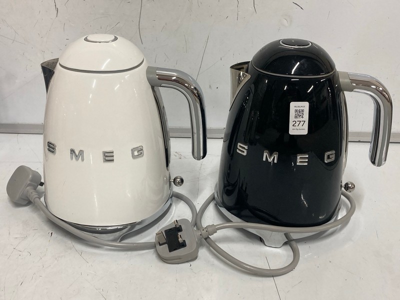 Lot 277  
            Nottingham SR6 - Delivery Or Collection 

                
2 X SMEG RETRO KETTLES INC BLACK