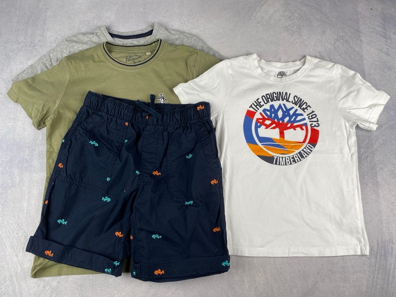 Lot 133  
            Nottingham Luxury Room - Delivery Only 

                
Various Kids Clothing: 3x T-Shirt - Size 10 Yr & Shorts - Size 12-13 Yr (VAT ONLY...