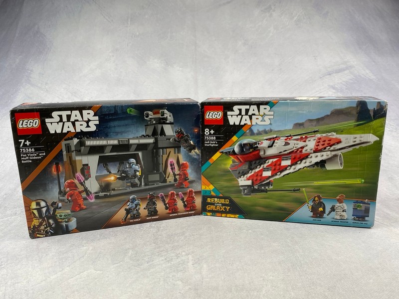 Lot 230  
            Nottingham Luxury Room - Delivery Only 

                
Lego Star Wars 75388 Jedi Bobs Starfighter & 75386 Paz Vizsla and Moff Gideon Bat...