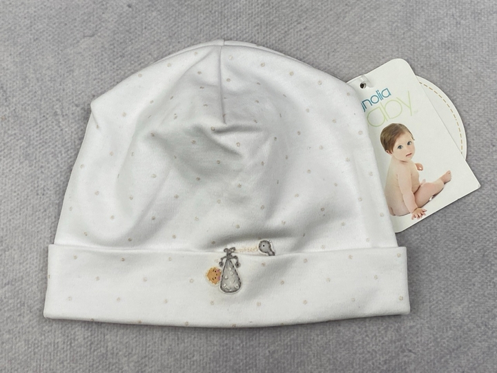 Lot 277  
            Nottingham Luxury Room - Delivery Only 

                
Magnolia Baby  Worth The Wait Baby Hat. Size: 6 Months. Rrp: £29 (VAT ONLY PAYABL...