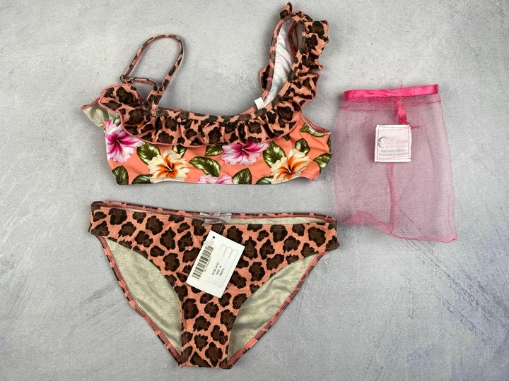 Lot 293  
            Nottingham Luxury Room - Delivery Only 

                
Selini Action Girls Floral Bikini In Pink. Size: 14 Y. Rrp: £85