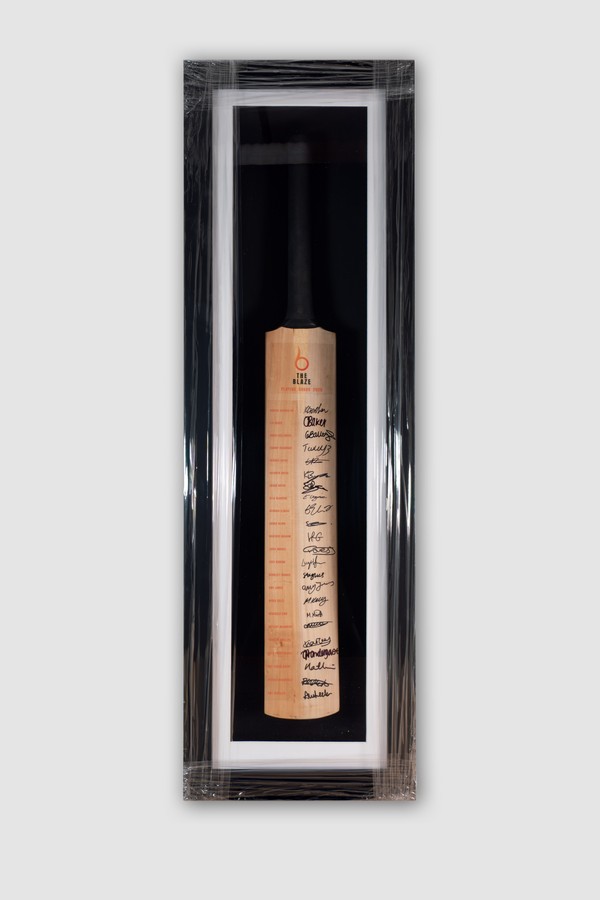 Lot 5  
            Nottingham Charity Auction - Collection Only 

                
A framed 2025 The Blaze bat, signed by the squad