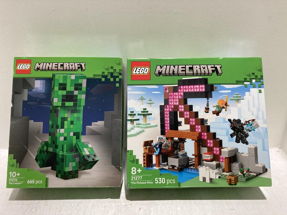 Lot 1813  
            Chesterfield SR45 - Parcel Delivery Only 

                
LEGO 21276 MINECRAFT THE CREEPER TO INCLUDE LEGO 21277 MINECRAFT THE PICKAXE MINE...