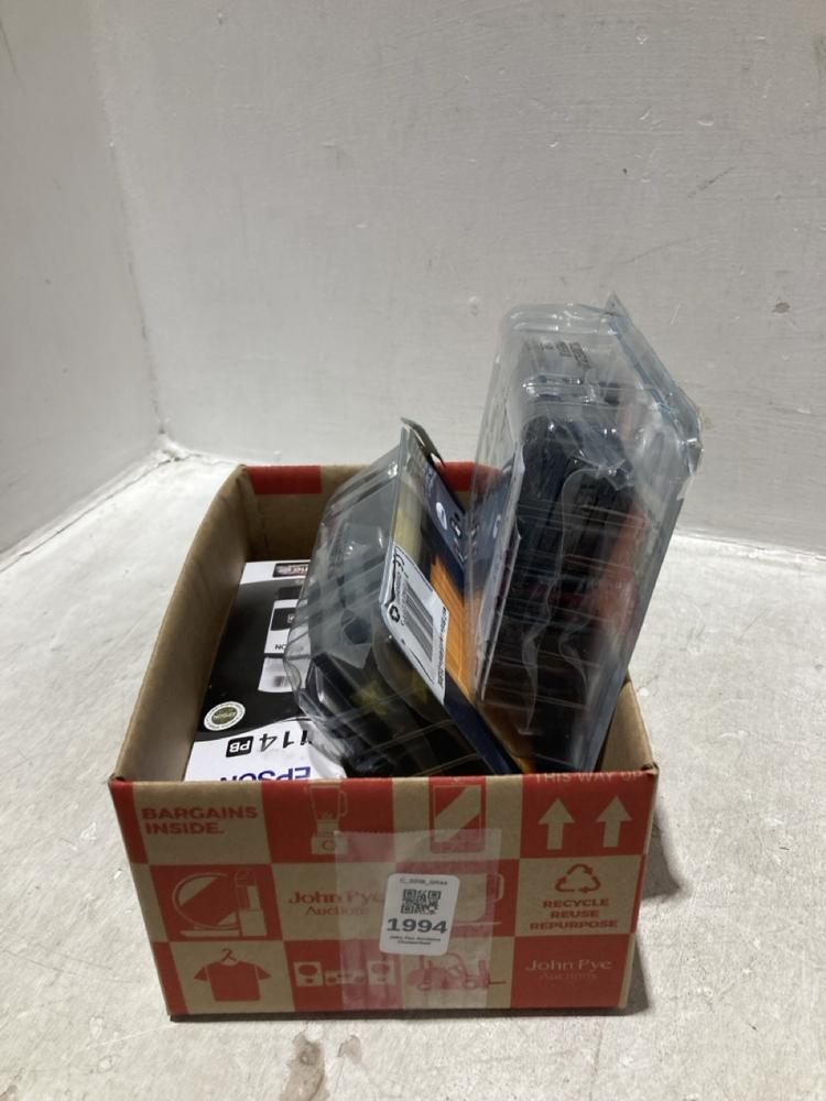 Lot 1994  
            Chesterfield SR44 - Parcel Delivery Only 

                
BOX OF ASSORTED PRINTER INK CARTRIDGES TO INCLUDE EPSON 603 MULTIPACK (LOCATION: L8)