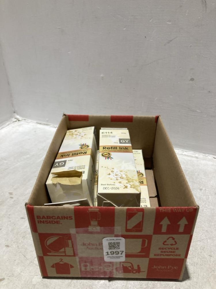 Lot 1997  
            Chesterfield SR44 - Parcel Delivery Only 

                
BOX OF 4 X REFILL INK E114 GREY INKJET CARTRIDGE SYSTEM (LOCATION: L8)