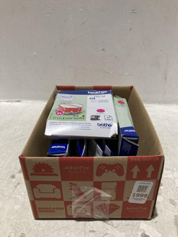 Lot 1999  
            Chesterfield SR44 - Parcel Delivery Only 

                
BOX OF ASSORTED BROTHER INK CARTRIDGES TO INCLUDE LC22U M CARTRIDGE ( ) (LOCATION...