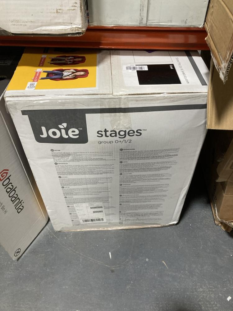 Lot 1505  
            Chesterfield SR47 - Parcel Delivery Only 

                
JOIE STAGES 0/1/2 CAR SEAT (LOCATION: F10)