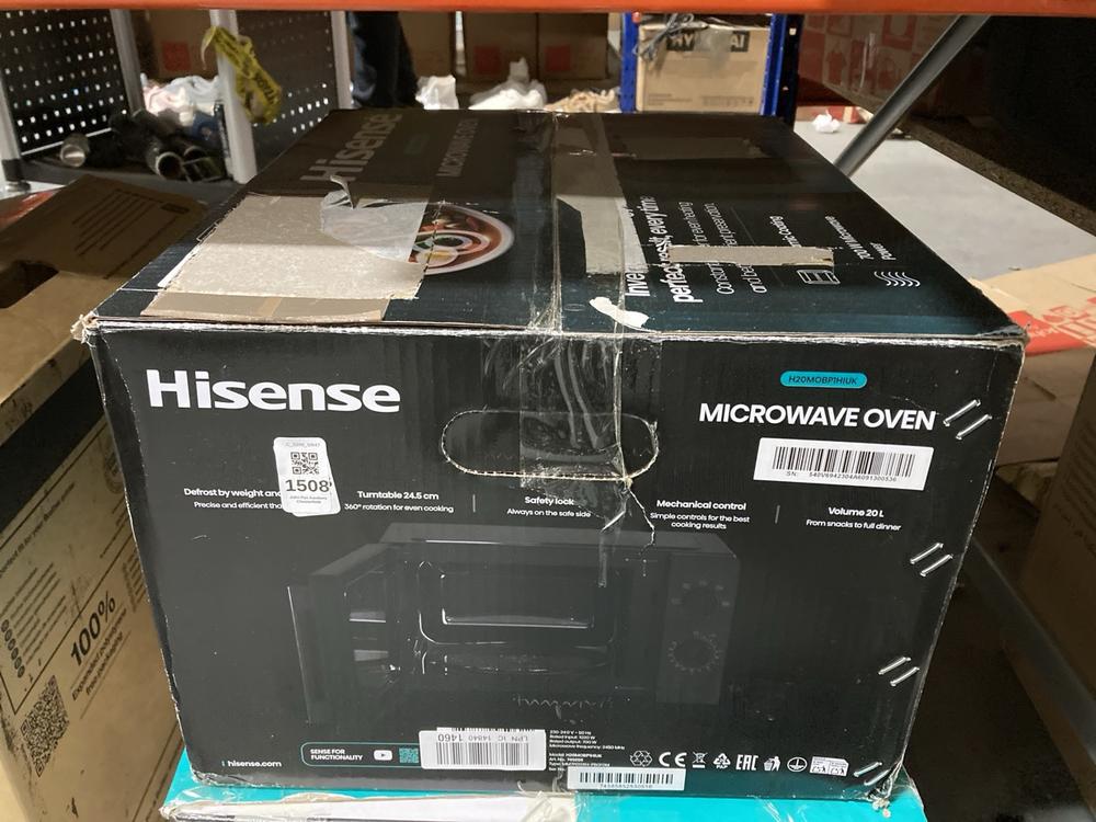 Lot 1508  
            Chesterfield SR47 - Parcel Delivery Only 

                
HISENSE MICROWAVE OVEN (LOCATION: F10)