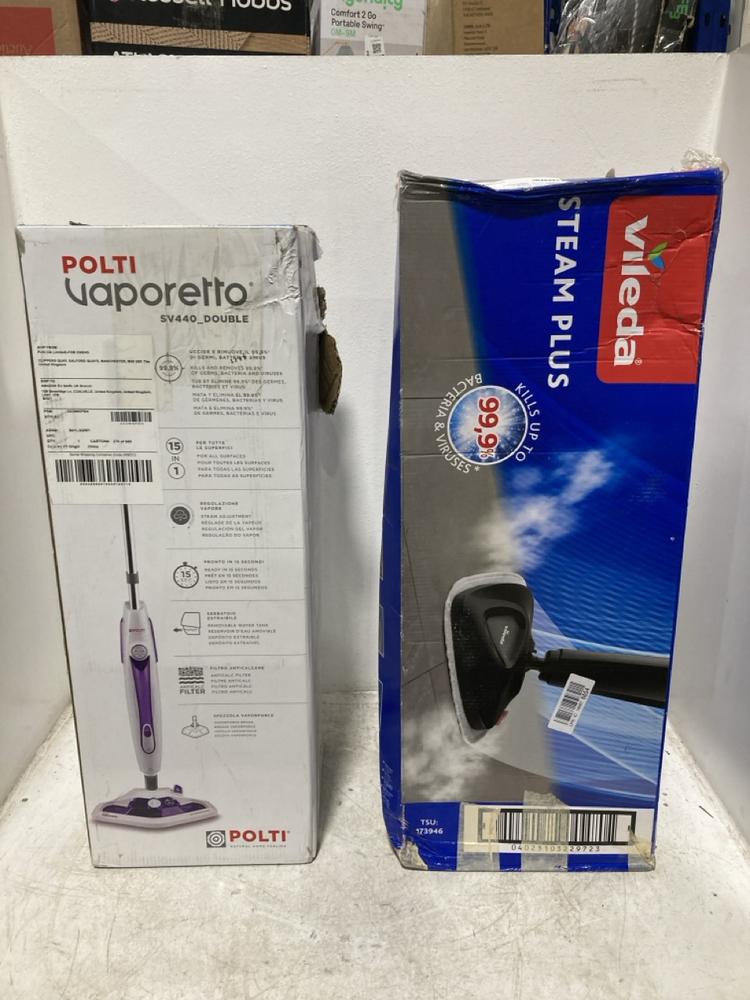 Lot 1554  
            Chesterfield SR47 - Parcel Delivery Only 

                
2 X ASSORTED ITEMS TO INCLUDE POLTI VAPORETTO STEAM MOP (LOCATION: SR46G2)
